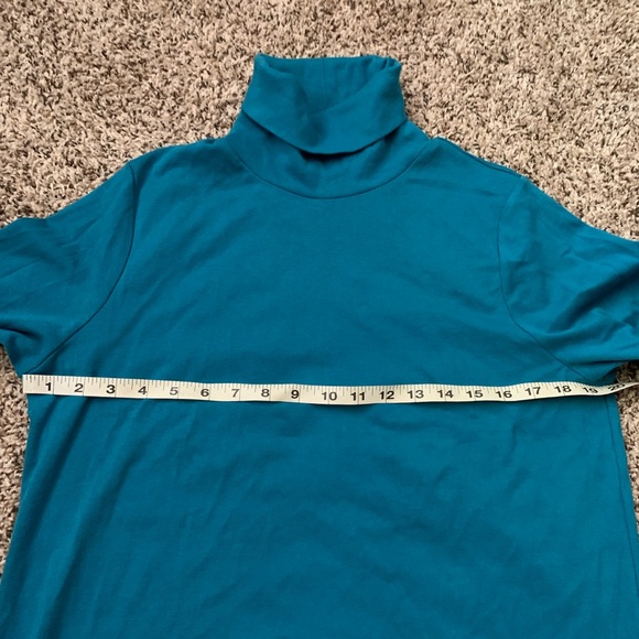 Sahalie turquoise turtleneck size large - Picture 2 of 5
